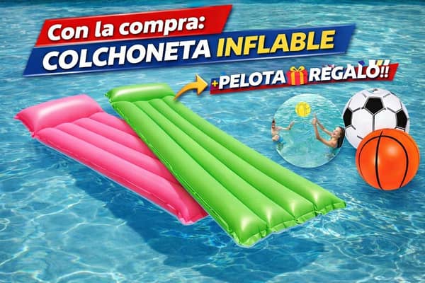 Colchoneta inflable + pelota regalo!